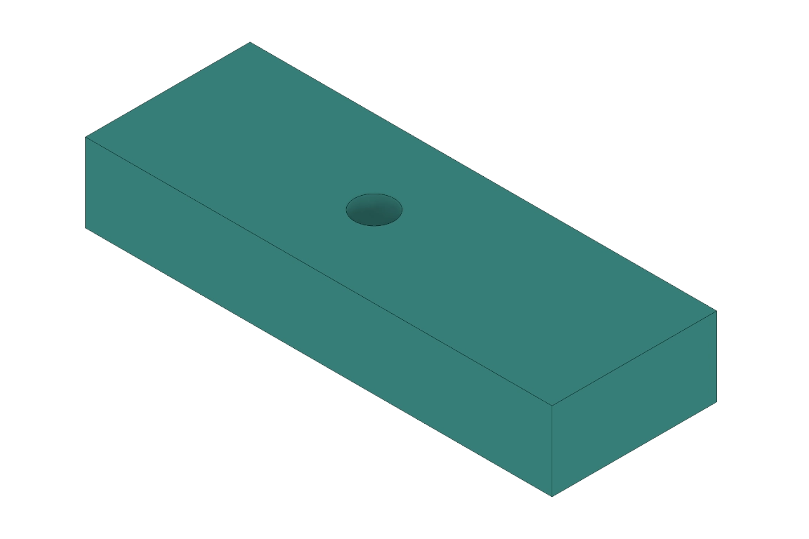 Riktlinjebild för FDM (Fused Deposition Modeling): Minsta hålstorlek
