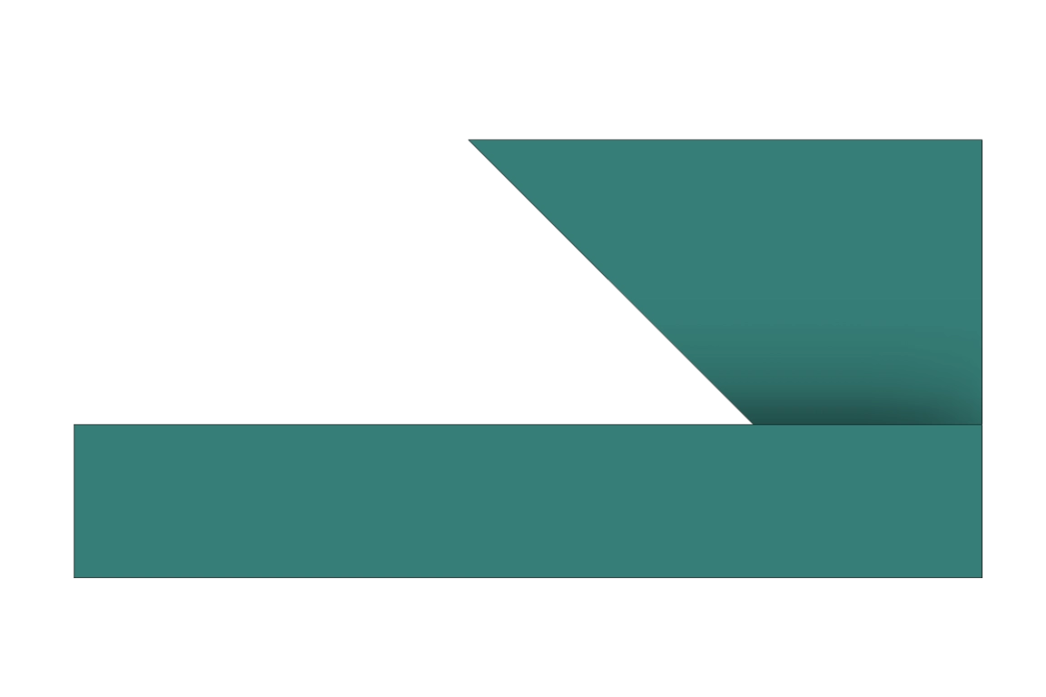 Riktlinjebild för FDM (Fused Deposition Modeling): Max överhäng